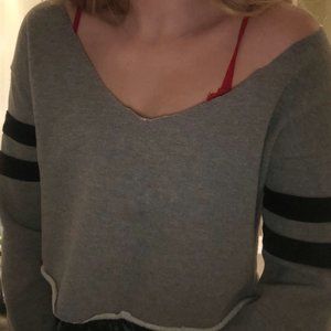 cropped varsity sweater